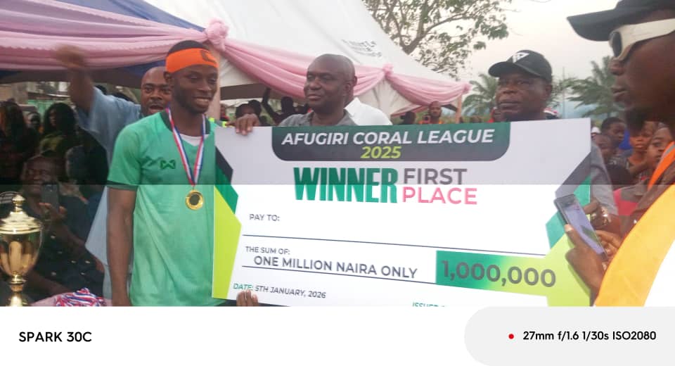 Umuosu Win Coral Football League, Lift One Million Naira Prize