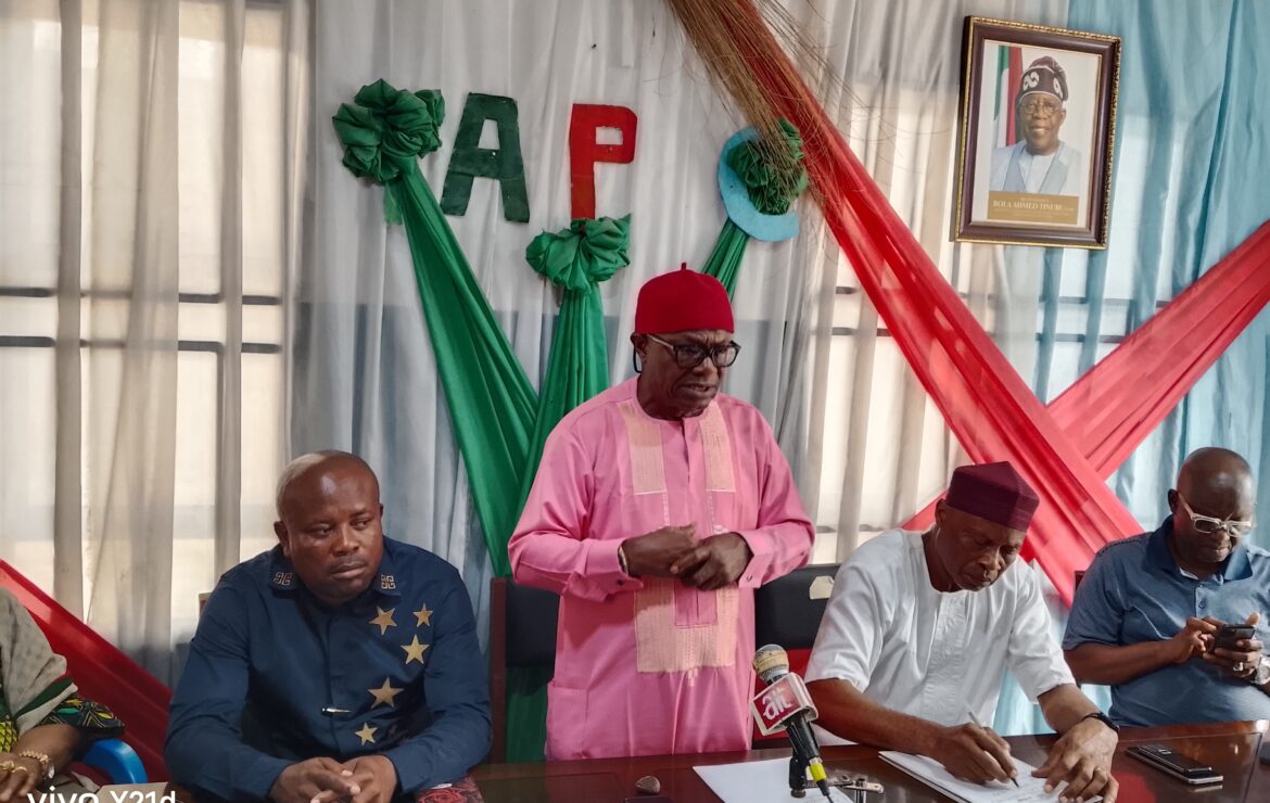 ABIA APC DISTANCES ITSELF FROM UCHE OGAH’S STATEMENT, SAYS HE REMAINS SUSPENDED