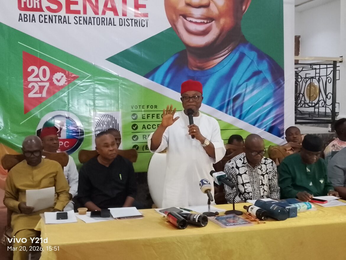 Onuigbo Declares for Abia Central Senate Race, Seeks APC Ticket for 2027