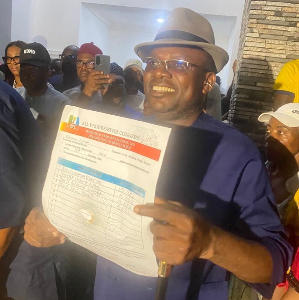 Erondu Thanks APC Members After Winning Abia South Senatorial Primary